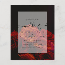 Gothic Rote Rosen Goth Wedding Einladung Flyer