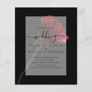 Gothic Rote Rosen Goth Wedding Einladung Flyer
