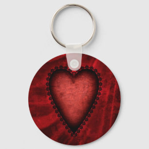 Gothic Roter Herz Schlüsselanhänger