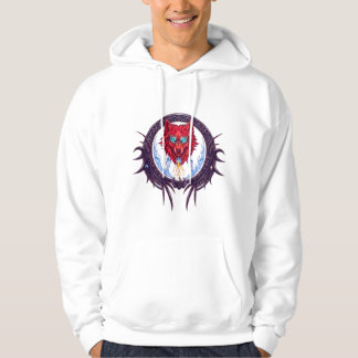Gothic roter Wolfskamm - mythologische Fantasy-Gra Hoodie