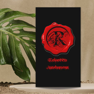 Gothic-Rotwachssiegel-Make-up-Artist-Tattoo Visitenkarte