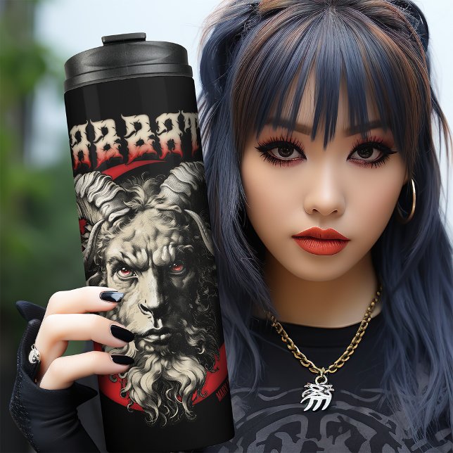 Gothic Sabbath Baphomet Goat Retro Death Metal 70e Thermosbecher (Von Creator hochgeladen)