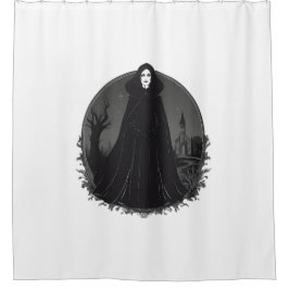 Gothic Salem Hexe um Mitternacht Duschvorhang