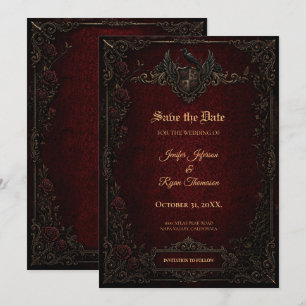 Gothic Save-the-Date-Einladung im Vintage-Stil Einladung