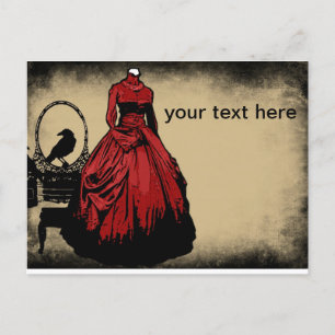 Gothic Save the Date Postkarte