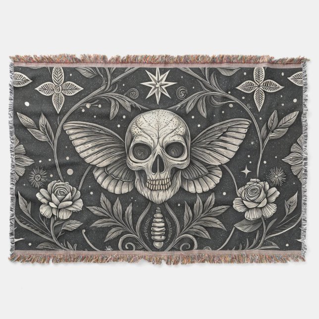 Gothic-Schädel-Blumen-Himmelsmuster (1) Decke (Vorderseite)