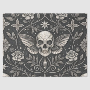 Gothic-Schädel-Blumen-Himmelsmuster (1) Seidenpapier