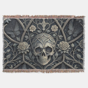 Gothic-Schädel-Blumen-Himmelsmuster (2) Decke
