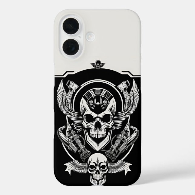 Gothic-Schädel-Design Case-Mate iPhone Hülle (Rückseite)