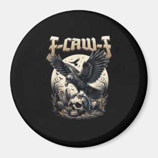 Gothic-Schädel F Caw F Krähe Humor Grafik Magnet