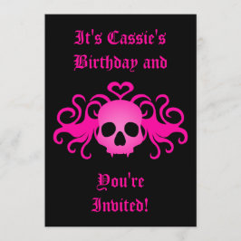 Gothic-Schädel-Geburtstag Einladung