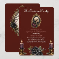 Gothic-Schädel-Vintage-Spiegel Halloween-Party