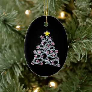 Gothic-Schädel-Weihnachtsbaum-Ornament Keramik Ornament