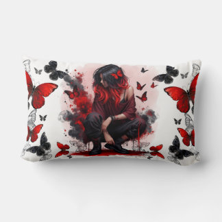 Gothic Schmetterlinge & Lady Fantasy Lendenkissen