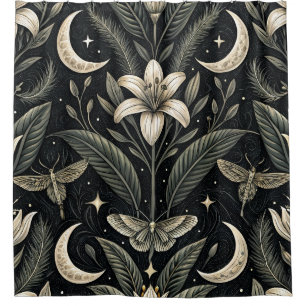 Gothic-Schmetterlings-Blumenmuster (5) Duschvorhang