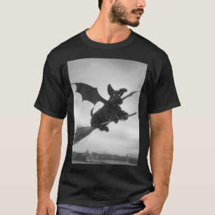 Gothic Schnauzer Hexenbesen Fledermausflügel Gruse T-Shirt