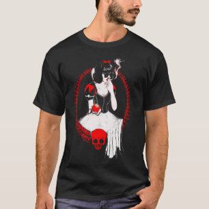 Gothic Schneewittchen raucht - Dunkler Kunstdruck T-Shirt
