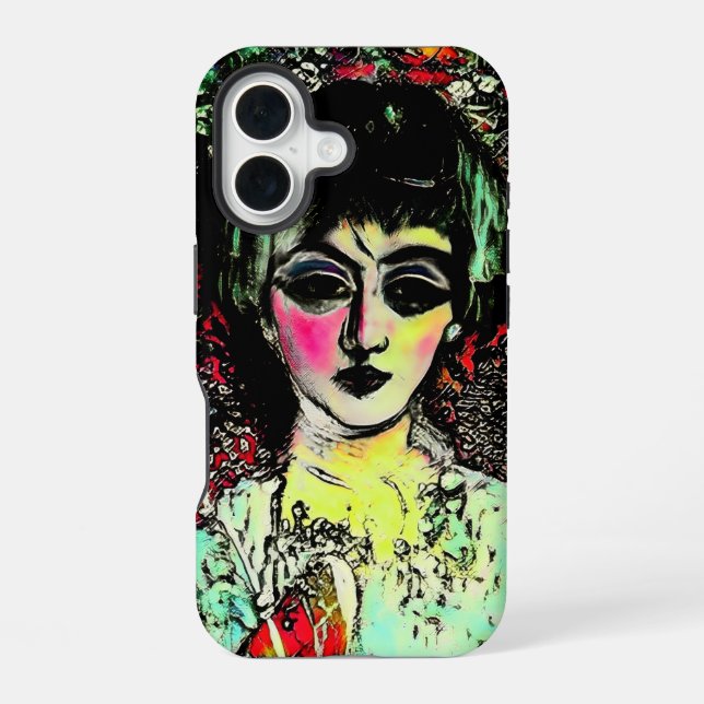 Gothic-Schönheitsporträt  iPhone 16 Hülle (Rückseite)