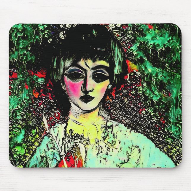 Gothic-Schönheitsporträt  Mousepad (Vorne)