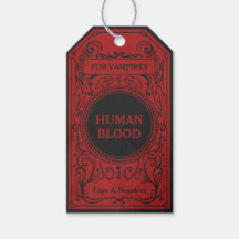 Gothic schwarz-rotes antikes Vampirblut-Label