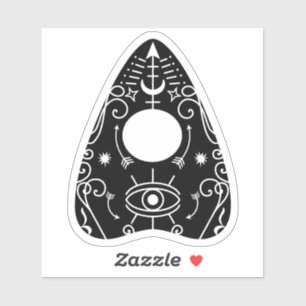 Gothic Schwarz-weiß Planchette Spooky Eye Hallowee Aufkleber