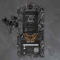 Gothic Schwarzbraune Filigran-Motte Dinner-Hochzei