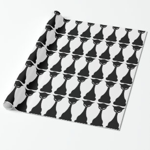 Gothic schwarze Katzen-Silhouette Geschenkpapier