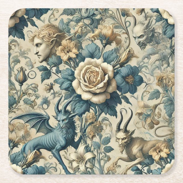 Gothic Serenade – Gothic Victorian Rechteckiger Pappuntersetzer (Vorderseite)