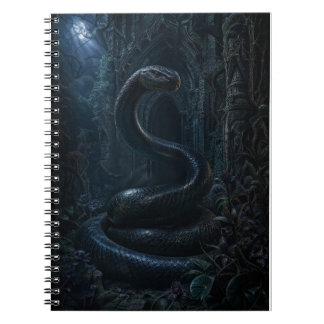 Gothic Serpent Darkle Botanische Kunst Druck Notizblock