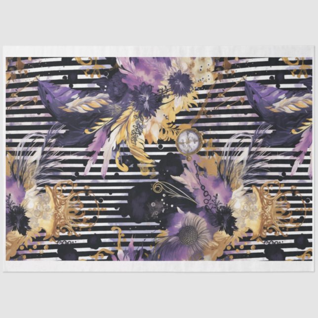 Gothic Shabby Glam J Decoupage Paper Seidenpapier (Vorderseite)