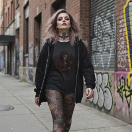 Gothic Shattered Stained Glass Dark Fantasy Leggings