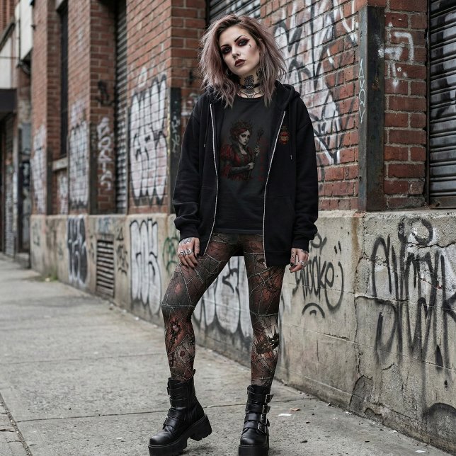 Gothic Shattered Stained Glass Dark Fantasy Leggings (Von Creator hochgeladen)