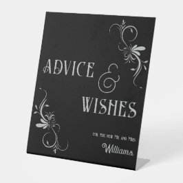 Gothic Silver Advice & Wishings Whimsigoth Wedding Sockelschild