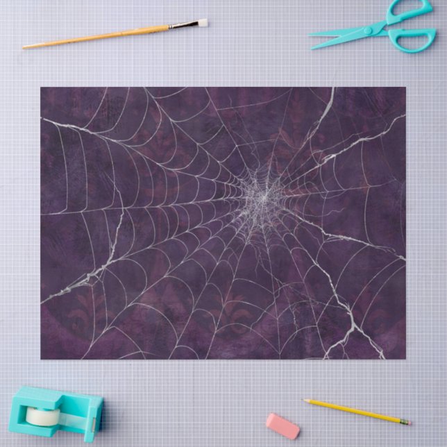 Gothic Silver Web erschüttert Seidenpapier (Basteln)