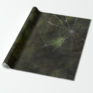 Gothic Silver Web Not Wrapping Paper Geschenkpapier