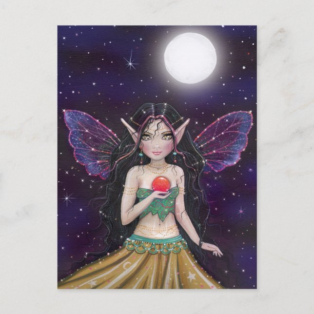 Gothic Sinti und Roma Fairy Postcard von Molly Har Postkarte (Vorderseite)