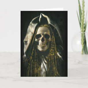 Gothic Skeletal Ghost Greetings Card Karte