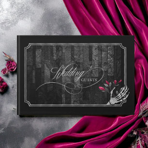 Gothic Skeletal Hand Scrollwork Wedding ID866 Gästebuch
