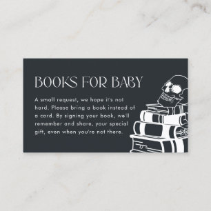 Gothic Skeleton Baby Shower Books for Baby Card Visitenkarte