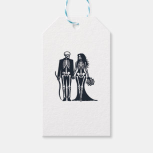 Gothic Skeleton Bride & Groom - Bis zum Tod tun wi Geschenkanhänger