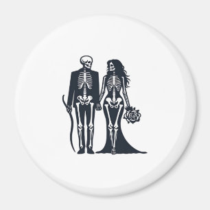 Gothic Skeleton Bride & Groom - Bis zum Tod tun wi Magnet