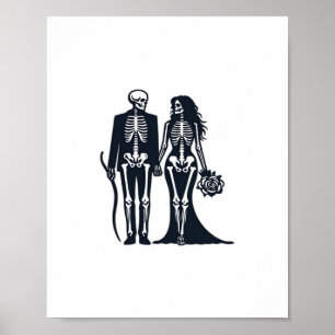Gothic Skeleton Bride & Groom - Bis zum Tod tun wi Poster
