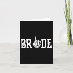 Gothic Skeleton Bride Wedding Just Married Spooky Karte