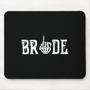 Gothic Skeleton Bride Wedding Just Married Spooky Mousepad