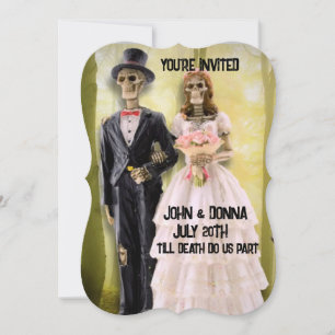 GOTHIC SKELETON COUPLE WEDING CUSTOM EINLADUNGEN