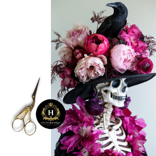 Gothic Skeleton Floral Skull Raven Decoupage Seidenpapier