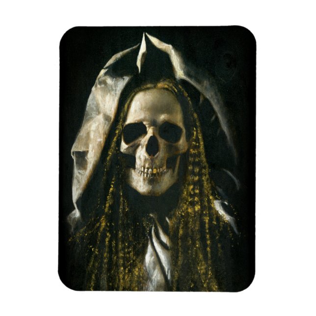 Gothic Skeleton Ghost Flexible Magnet (Vertikal)