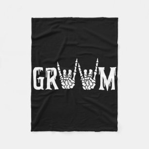 Gothic Skeleton Groom Wedding Just Married Spooky Fleecedecke
