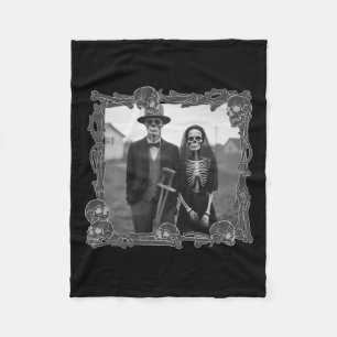 Gothic Skeleton Halloween-Kostüm Fleecedecke