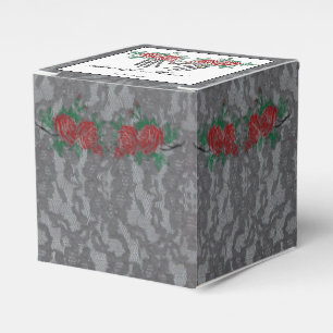 Gothic Skeleton Hands and Rose Gastgeschenk Hochze Geschenkschachtel